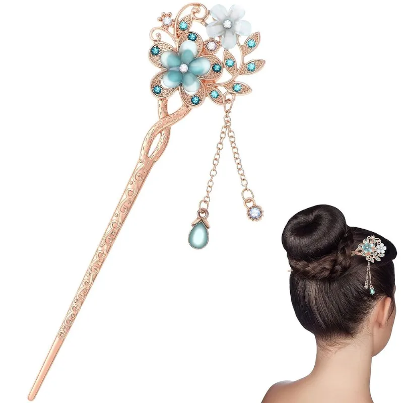 Strass Hair Stick Chinês Cabelo Chopsticks Hairpin Chign