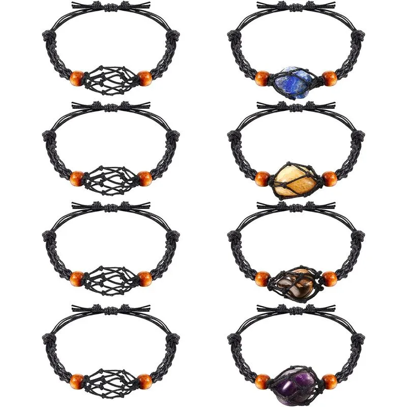 8 Pcs Cristal Pulseira Titular Pedra Titular Vazio Pedra Holde