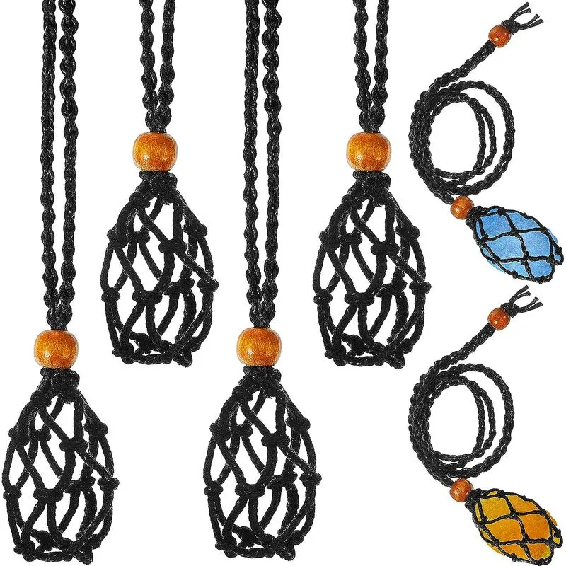 4 Peças Colar De Cristal Cordão De Pedra Vazia Titular Ston Vazio