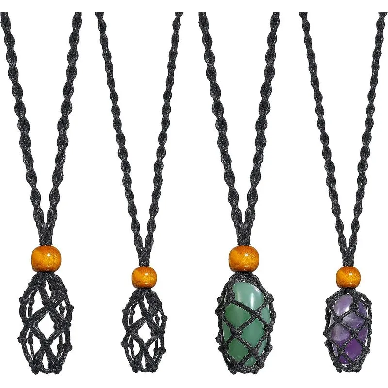 4 Peças Colar De Suporte De Pedra Vazia Representante De Suporte De Pedra Vazia