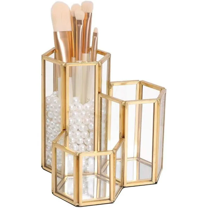 Decoração Makeup Brush Holder Pen Holder Para Mesa Ou