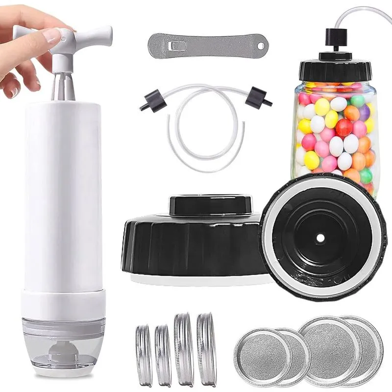 Mason Jar selador a vácuo, kit de selador a vácuo para boca larga e