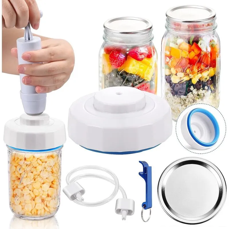 Seladora de Jar, Kit de Seladora a Vácuo de Jarra Mason com Mangueira Acessória