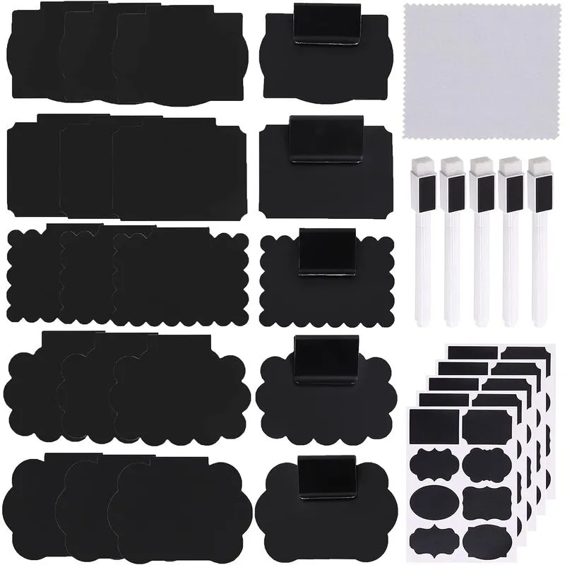 31pcs Chalkboard Etiquetas Titular Clips Set Inclui Plástico Ba