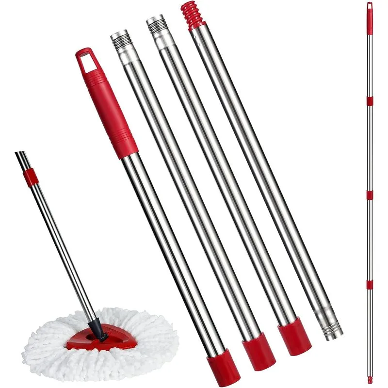 Alça De Substituição De Mop Spin - 4 Seção Mop Ou Cabo De Vassoura/