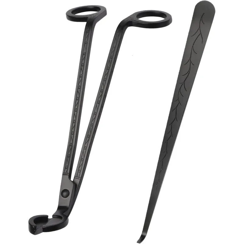2 Em 1 Conjunto De Acessórios De Vela Aparador De Mecha De Vela Inoxidável S
