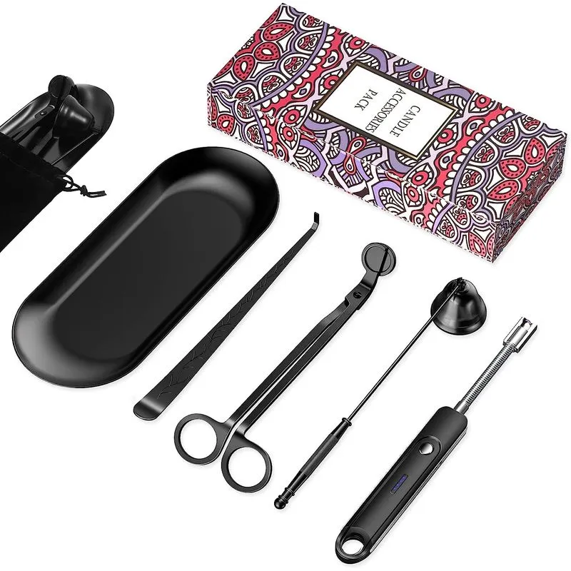 5pcs Vela Acessório Conjunto Com Vela Elétrica Recarregável