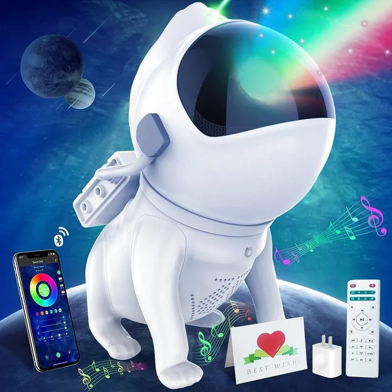Estrela Projetor Space Dog Galaxy Projector Com 360 ° Adjustab