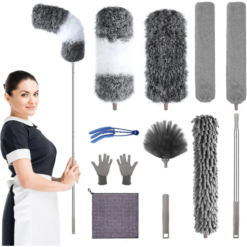 Duster De Penas De Microfibra 12pcs Espanadores Reutilizáveis Dobráveis