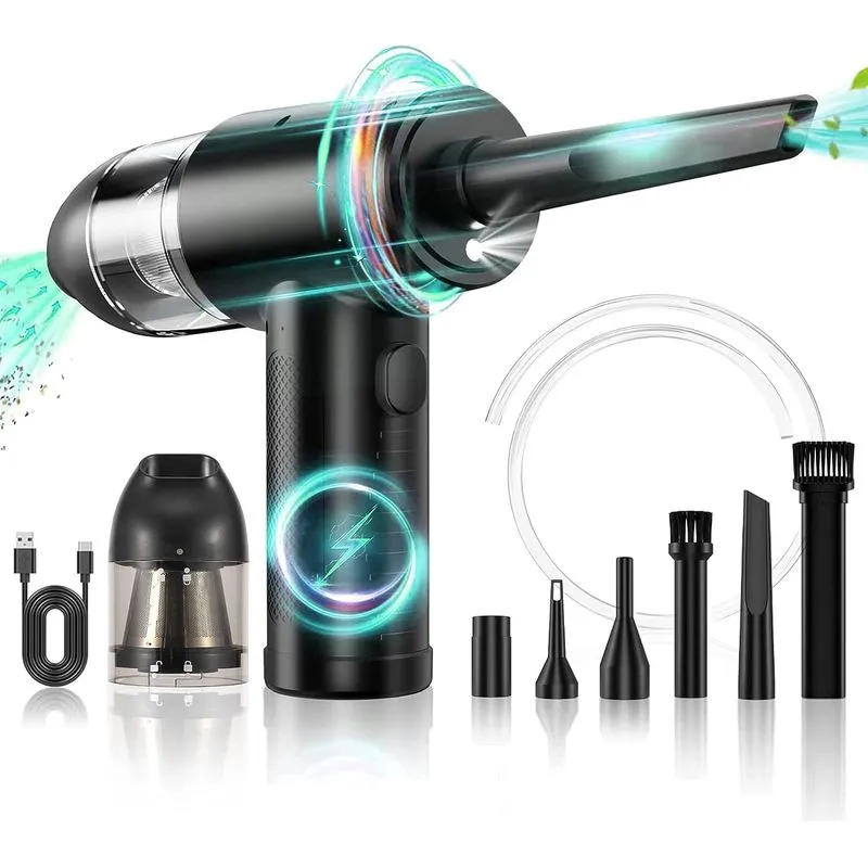 Duster De Ar Comprimido/vácuo 2-em-1 Ar Elétrico Sem Fio Du