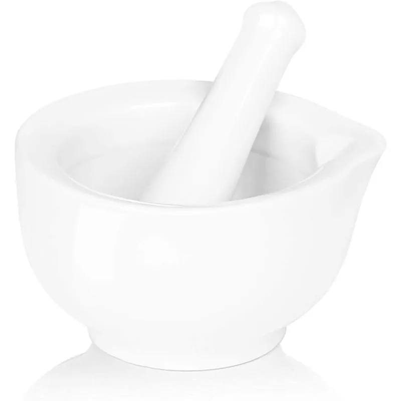 Argamassa De Porcelana E Pilão Moedor De Ervas Cerâmicas Pill Crush