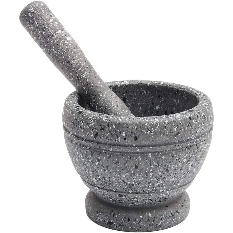 Conjunto De Argamassa E Pilão Guacamole Bowl Molcajete Grinder Garl