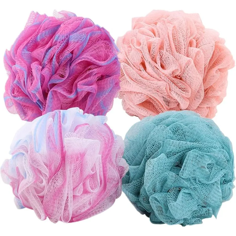 4 Peças Chuveiro Buchas Esfoliante Esfoliante Corpo Scrubber Xl
