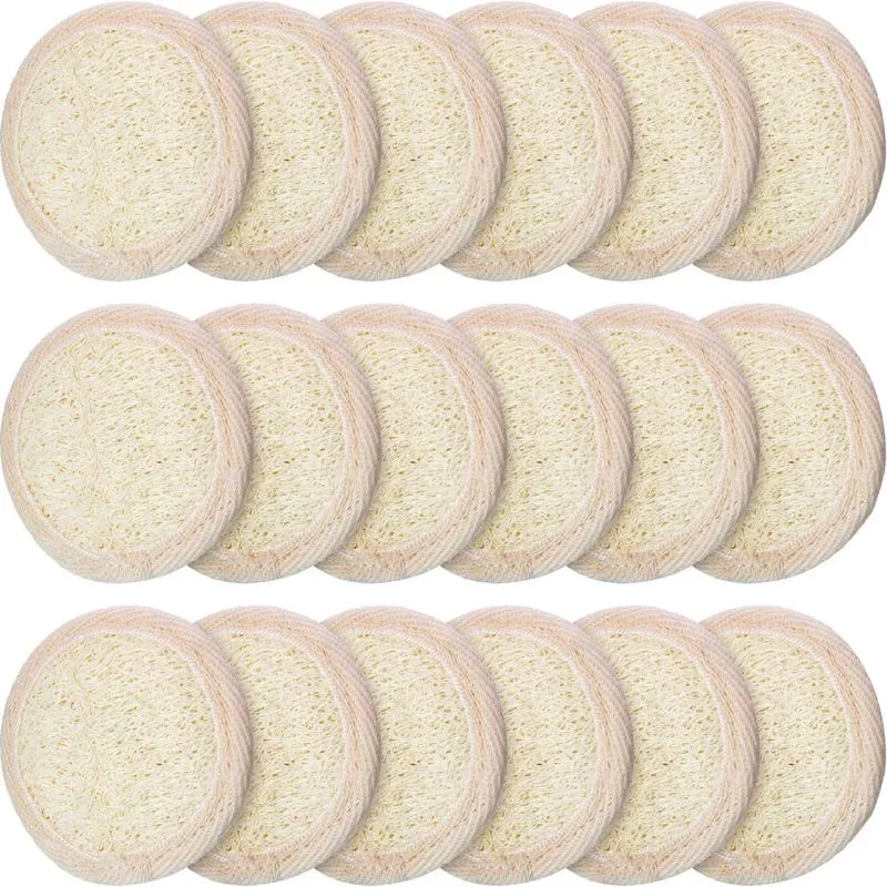 18 Peças Esfoliante Bucha Mini Round Shower Loof