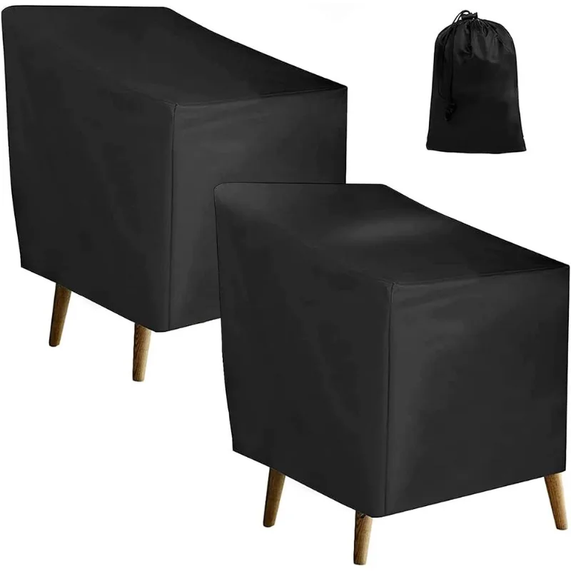 Pátio Chair Covers 27 W X 31 D X 40 H Preto Para Outdoor O