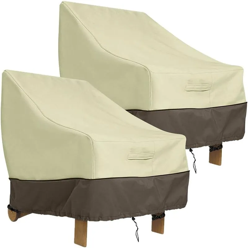 Pátio Chair Covers 2 Pack Impermeável Jardim Exterior Pátio F