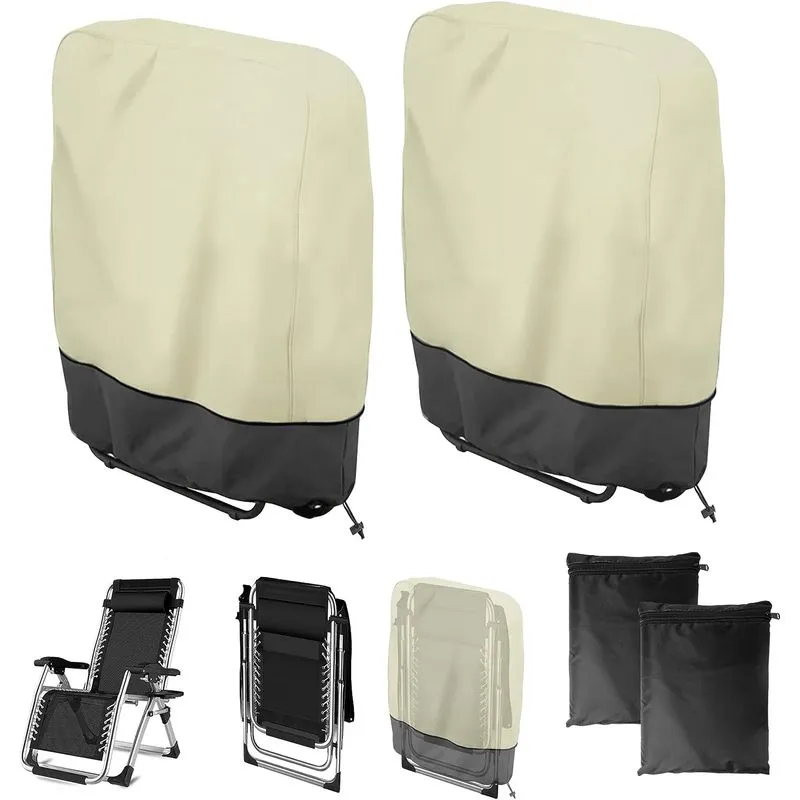 2pcs Zero Gravidade Tampa Da Cadeira Impermeável Ao Ar Livre Dobrável Ch