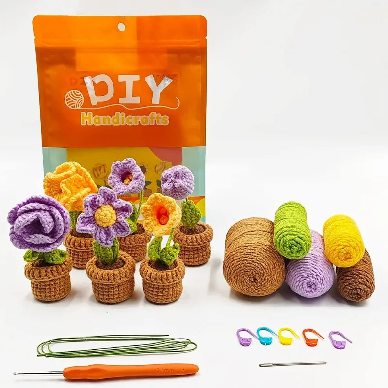 Kits De Crochê Para Iniciantes - All-in-one Aprenda A Crochê 6 D