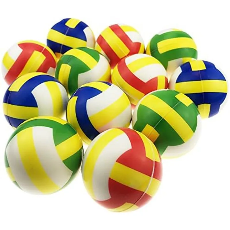 Mini Esportes Bolas De Estresse Voleibols Divertido 12-pack Bola De Espuma