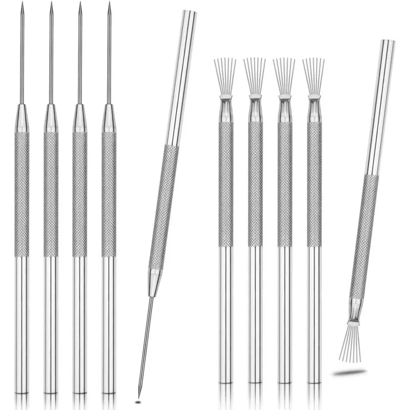 10 Pcs Ferramentas De Agulha De Argila E Textura De Fio De Pena De Cerâmica Para