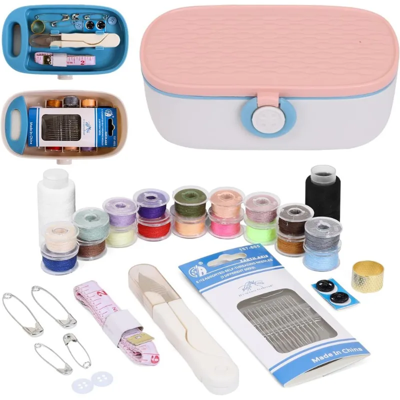 Kit De Projeto De Costura Conserto De Suprimentos De Costura Familiar Portátil K
