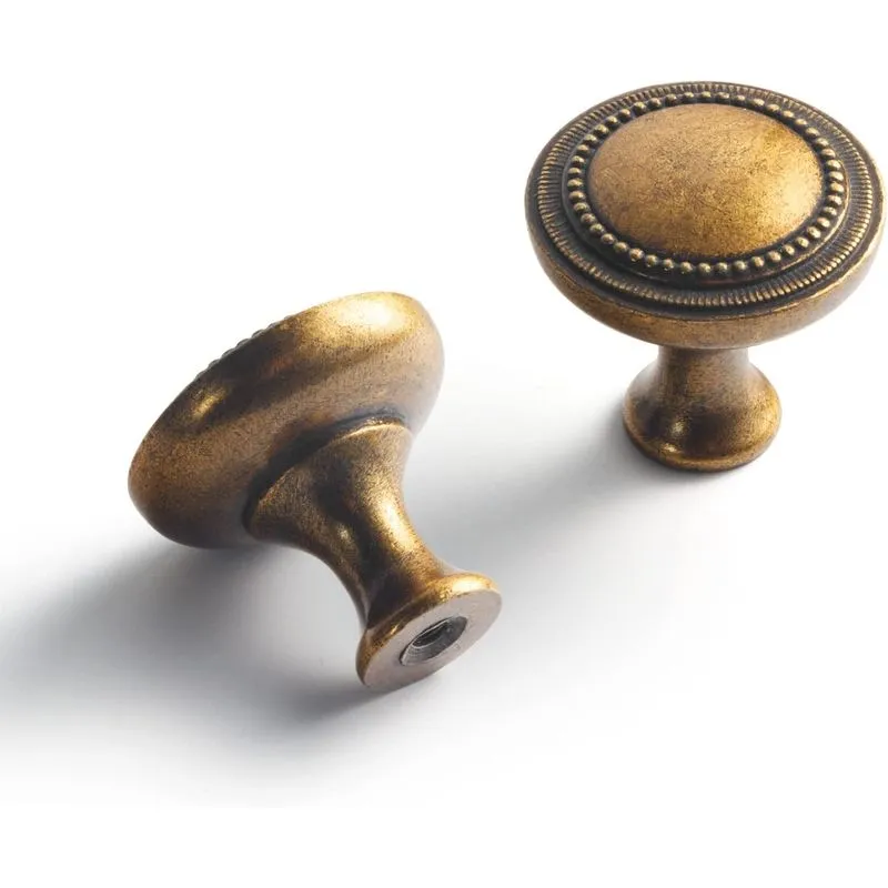 6 Pack Antigo Bronze Armário Knobs Solid Single Hole Cabine