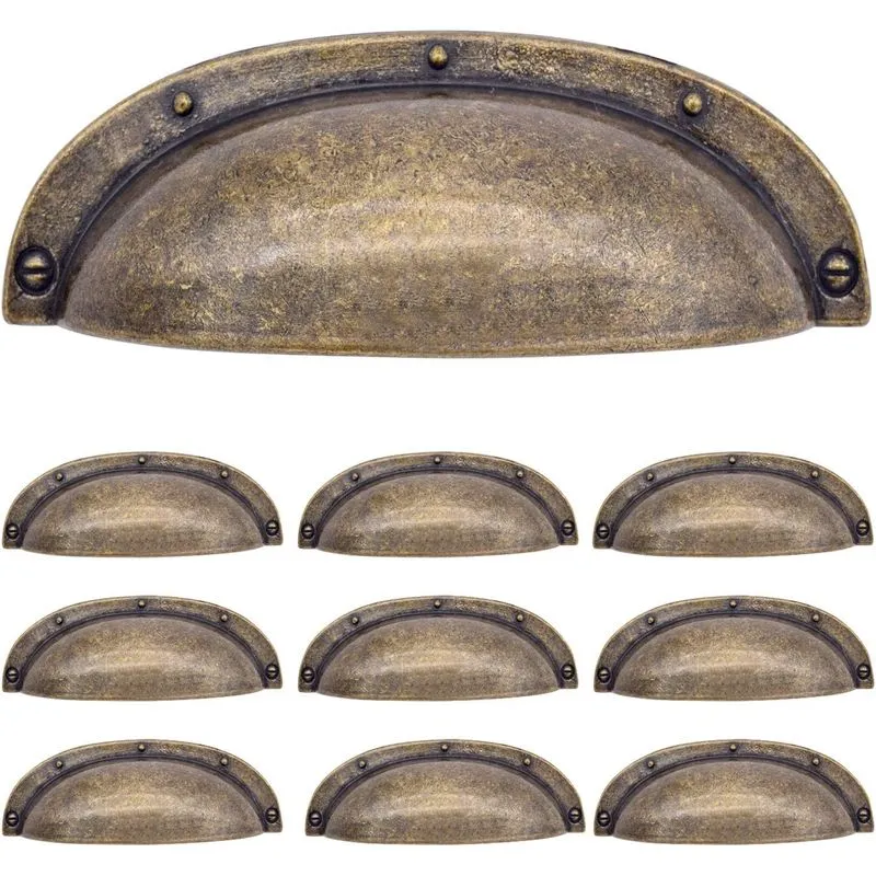Arco Copo Punho Puxar Latão Antigo 3 3/4 (96mm) Gaveta Polegadas Polegadas