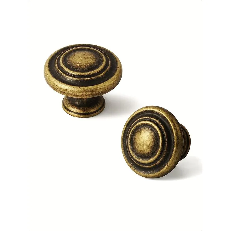 Clássico Antigo Latão Armário Knobs 5 Pack Vintage Retro Dra