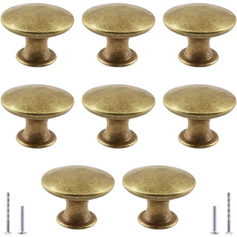 8pcs antigo latão cozinha armário puxa puxadores, 30mm