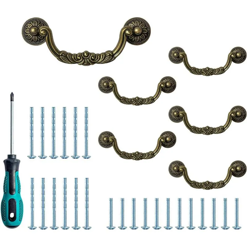 6pcs 5inch Furo Centro Puxa Gaveta Antiga Premium Antigo