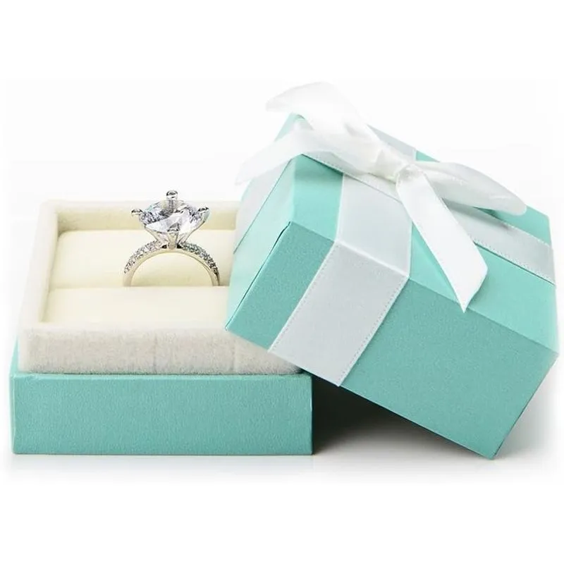 Velvet Ring Box Bow-knot Joias De Casamento Embalagem Caixa De Presente