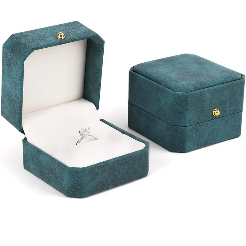 Caixa De Anel Verde Velvet Ring Caixa De Joias Caixa De Presente Joias Dis