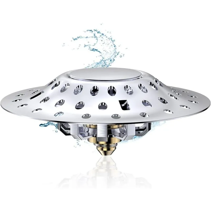 Universal 2 Em 1 Banheira Stopper &amp; Dreno Hair Catcher Anti-