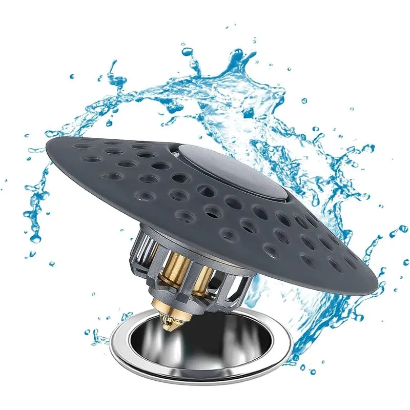 Tampa De Banheira De Silicone Com Dreno De Cabelo Catcher 2 Em 1 Dou