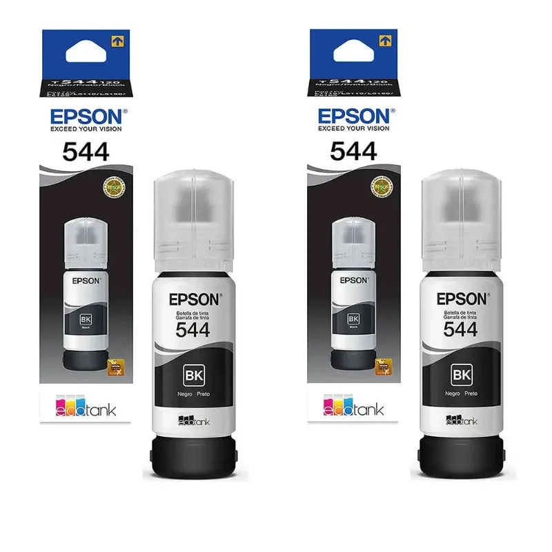 Kit 2 Tintas Epson Original 544 T544 - 2 Preto