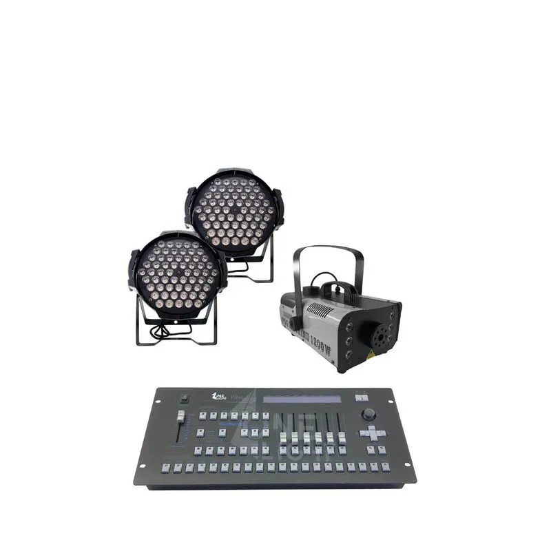 Kit 2 Par Led 60 Leds Rgb Full+maq Fumaça 1200w+mesa Pilot