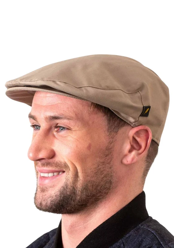Poplin Flat Cap - Beige Fawn / S
