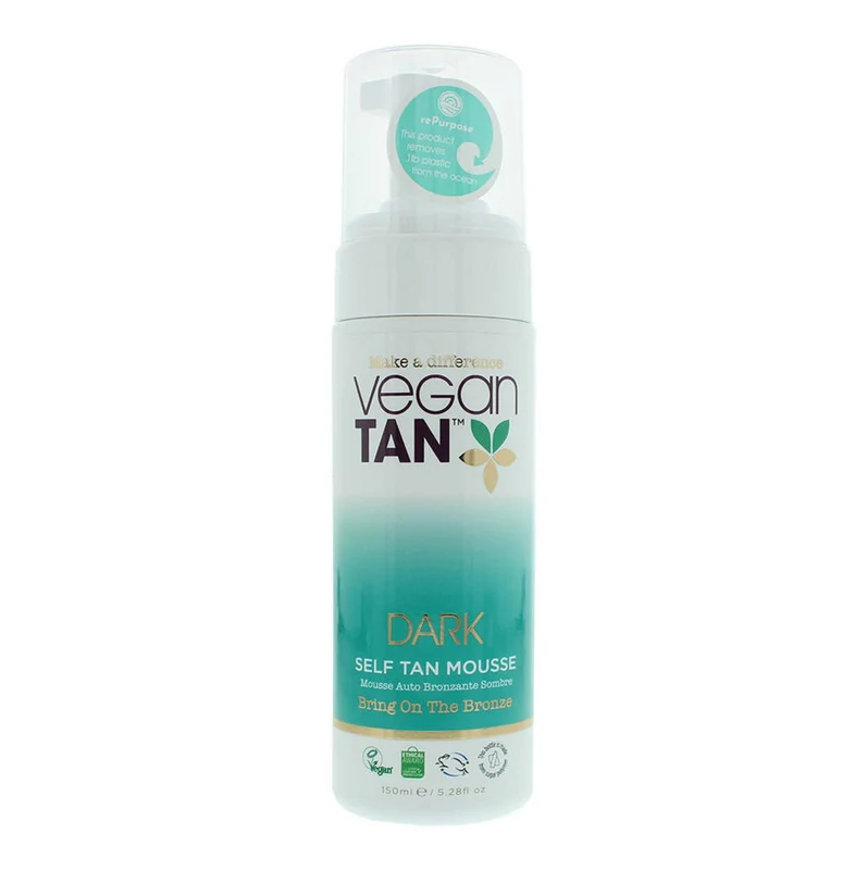 Vegan Tan, Dark Tan, Vegan, Bronzing, Self-Tanning Mousse, 150 ml
