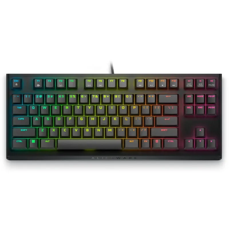 Teclado Mecânico Gamer Dell Alienware - Padrão Us - Rgb - Tkl - Switch Red Mx - Aw420k-ww