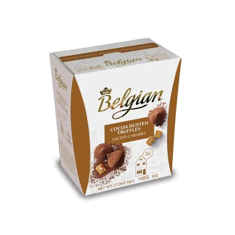 Trufa Belgian Cocoa Dusted Truffes Salted Caramel 150g - Importado
