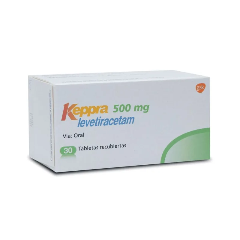 Keppra 500 Mg Caja con 30 Tabletas Recubiertas