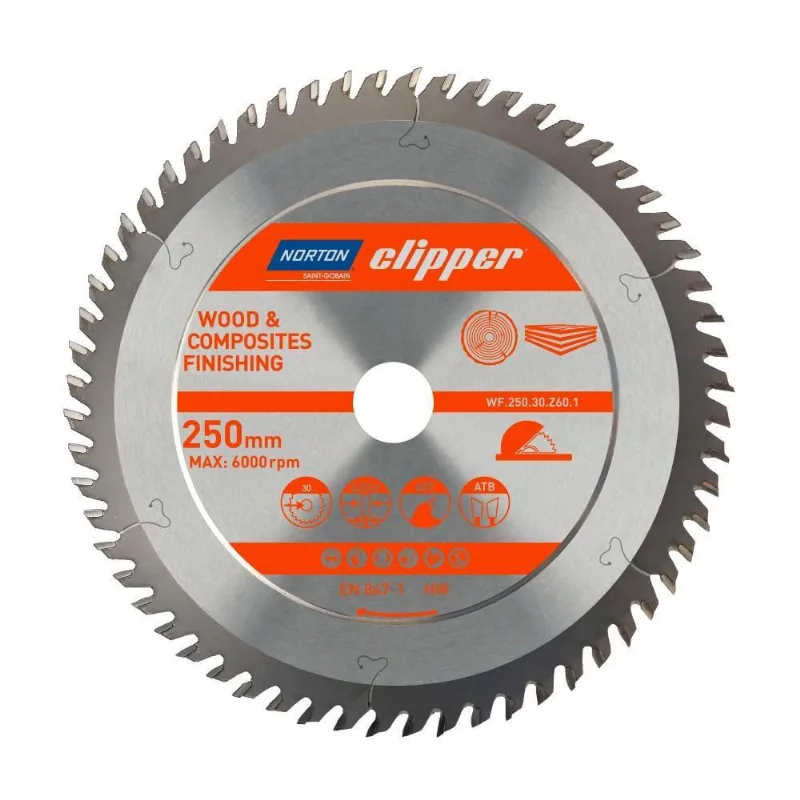 Disco De Serra Para Madeira 250 X 30 Mm 80 Dentes - Norton