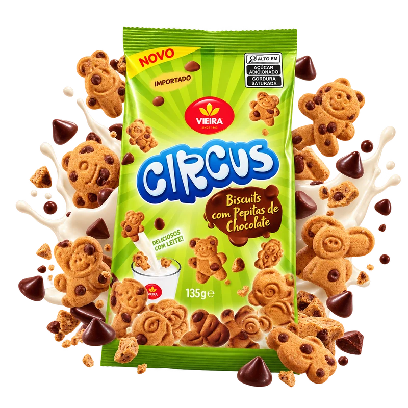 VIEIRA CIRCUS PEPITAS DE CHOCOLATE 125GR