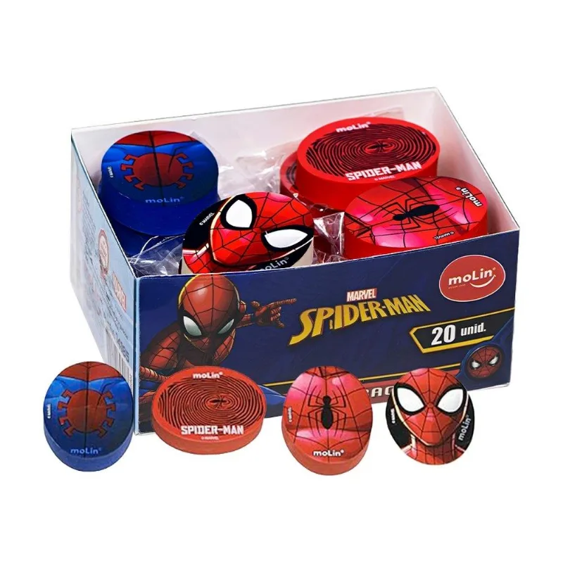 Borracha Molin Spiderman - Embalagem Com 20 Unidades