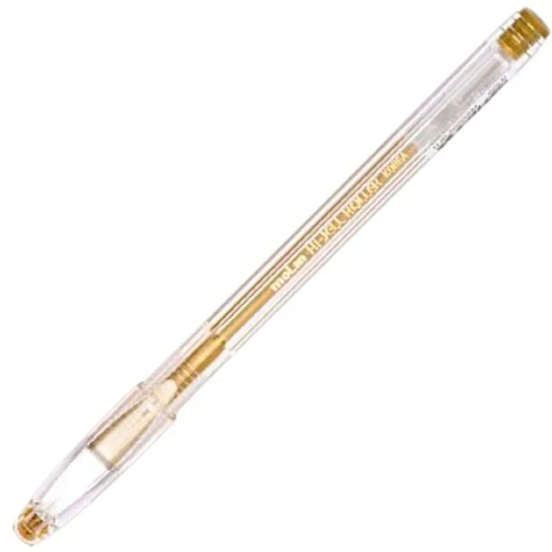 Caneta Gel Metálica Ouro Ponta fina 0.7 mm Marca Molin