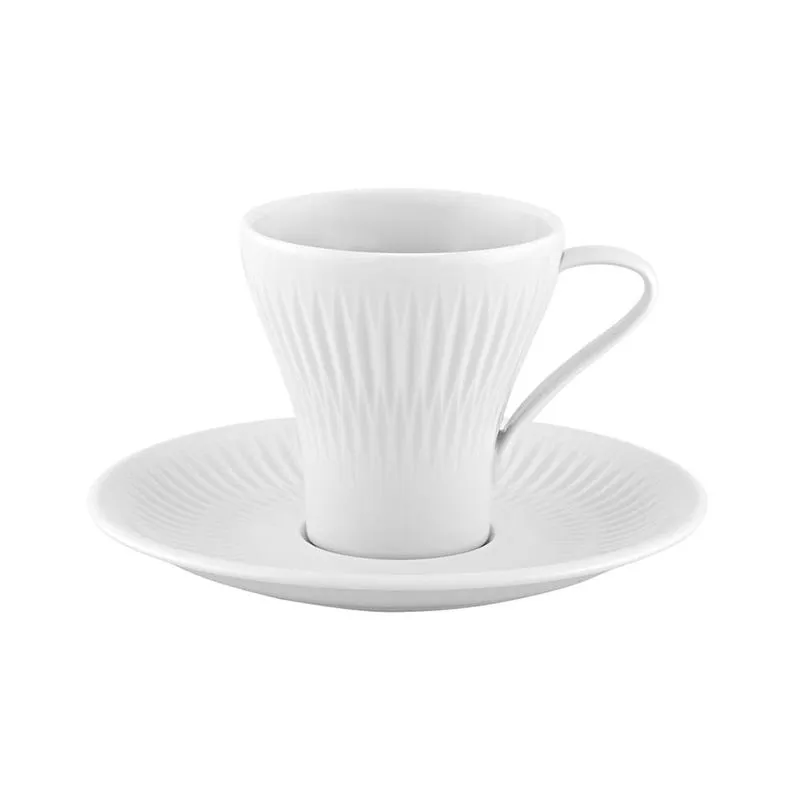 Xícara de Café com Pires Utopia 106 ml 4 Peças Porcelana Branco Vista Alegre Atlantis