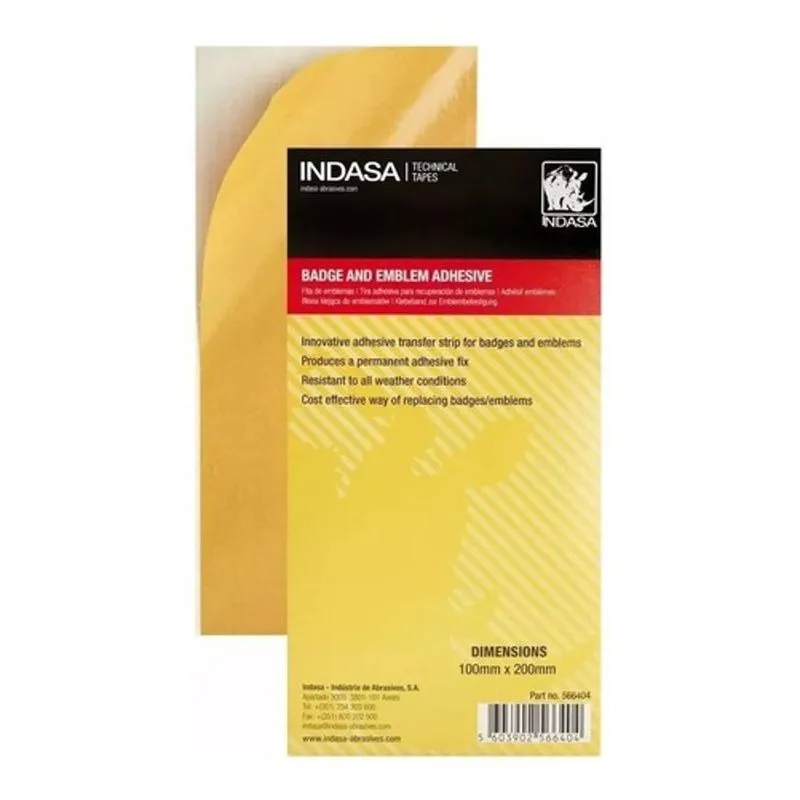 Adesivo P/fixar Emblema 10x20cm Indasa