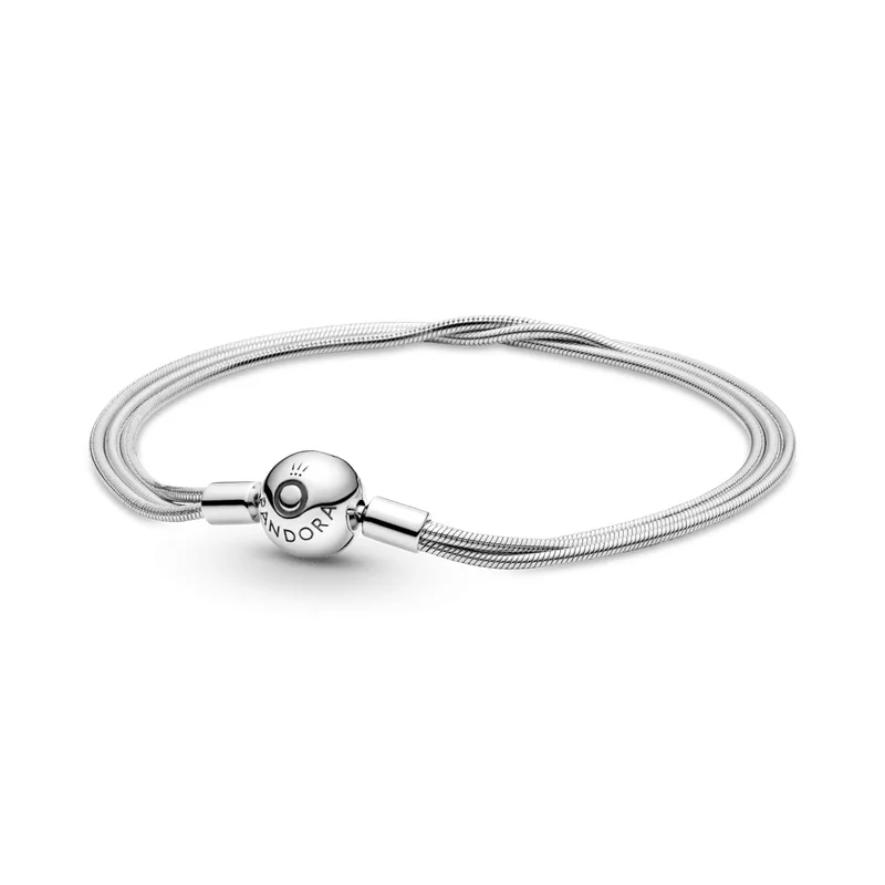 Bracelete Pandora Moments Em Trama - 21 CM