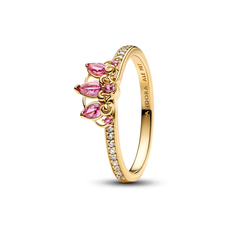Anel Ouro Disney Tiara Da Rapunzel - 54