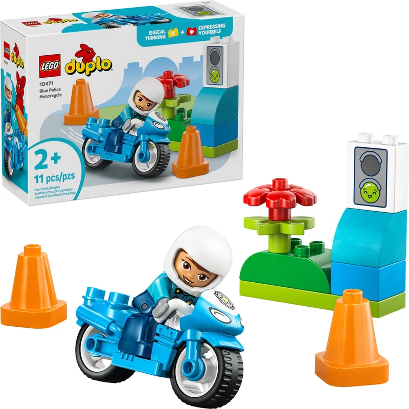 LEGO 10471 Blue Police Motorcycle - Duplo Tates Toys